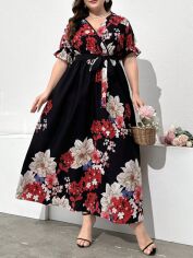 Акція на Плаття вечірнє довге літнє жіноче SHEIN GD-00138503 2XL Чорне від Rozetka