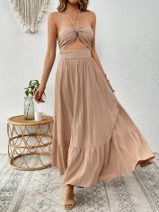 Акція на Сарафан жіночий літній SHEIN GD-00139448 3XL Світло-бежевий від Rozetka
