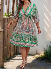 Акція на Плаття міді літнє жіноче SHEIN GD-00137795 XL Комбіноване від Rozetka