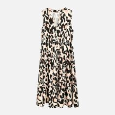 Акція на Плаття міді літнє жіноче SHEIN GD-00139604 3XL Чорно-біле від Rozetka