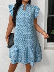 Акція на Плаття міді літнє жіноче SHEIN GD-00137842 XL Блакитне від Rozetka