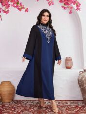 Акція на Плаття вечірнє довге осіннє жіноче SHEIN GD-00138261 2XL Темно-синє від Rozetka