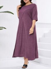 Акція на Плаття довге літнє жіноче SHEIN GD-00139942 4XL Лілове від Rozetka