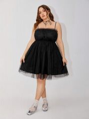 Акція на Плаття вечірнє міді літнє жіноче SHEIN GD-00139218 3XL Чорне від Rozetka