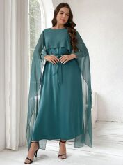 Акція на Плаття вечірнє довге літнє жіноче SHEIN GD-00139949 4XL Морської хвилі від Rozetka