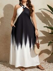 Акція на Сукня жіноча SHEIN GD-00139228 3XL Чорно-біла від Rozetka