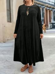 Акція на Плаття вечірнє довге осіннє жіноче SHEIN GD-00138354 2XL Чорне від Rozetka