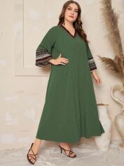 Акція на Плаття вечірнє довге літнє жіноче SHEIN GD-00139966 4XL Хакі від Rozetka