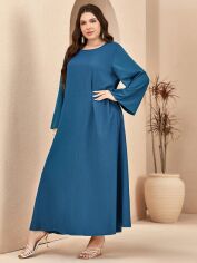 Акція на Плаття вечірнє довге осіннє жіноче SHEIN GD-00139972 4XL Морської хвилі від Rozetka