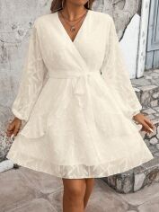 Акція на Плаття коротке літнє жіноче SHEIN GD-00138399 2XL Айворі від Rozetka