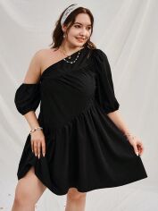 Акція на Плаття коротке літнє жіноче SHEIN GD-00140007 4XL Чорне від Rozetka