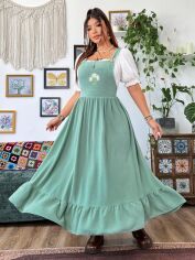 Акція на Сарафан жіночий літній SHEIN GD-00138625 2XL Світло-зелений від Rozetka