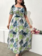 Акція на Плаття довге літнє жіноче SHEIN GD-00138649 2XL Комбіноване від Rozetka