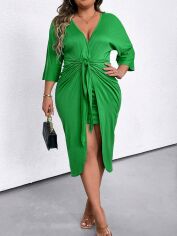 Акція на Плаття міді літнє жіноче SHEIN GD-00140130 4XL Зелене від Rozetka