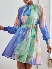 Акція на Плаття коротке літнє жіноче SHEIN GD-00143296 L Комбіноване від Rozetka