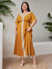 Акція на Сукня жіноча SHEIN GD-00139110 3XL Охра від Rozetka
