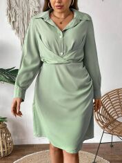 Акція на Сукня жіноча SHEIN GD-00139857 4XL Світло-зелена від Rozetka