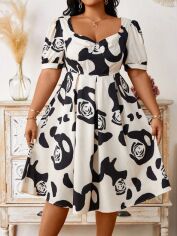 Акція на Плаття міді літнє жіноче SHEIN GD-00139113 3XL Комбіноване від Rozetka