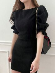 Акція на Плаття коротке літнє жіноче SHEIN GD-00143319 L Чорне від Rozetka