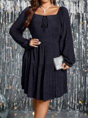 Акція на Плаття міді літнє жіноче SHEIN GD-00139150 3XL Темно-синє від Rozetka