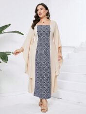 Акція на Плаття вечірнє довге осіннє жіноче SHEIN GD-00139252 3XL Комбіноване від Rozetka