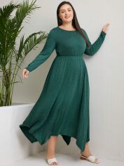 Акція на Плаття міді осіннє жіноче SHEIN GD-00138288 2XL Темно-зелене від Rozetka