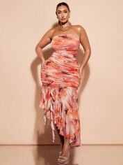 Акція на Плаття вечірнє міді літнє жіноче SHEIN GD-00138307 2XL Комбіноване від Rozetka