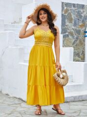 Акція на Сукня жіноча SHEIN GD-00139927 4XL Жовта від Rozetka