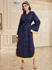 Акція на Плаття вечірнє міді осіннє жіноче SHEIN GD-00143337 L Темно-синє від Rozetka