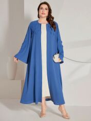 Акція на Плаття вечірнє міді осіннє жіноче SHEIN GD-00139875 4XL Синє від Rozetka