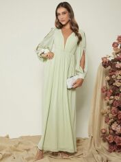 Акція на Плаття вечірнє довге літнє жіноче SHEIN GD-00142805 L Світло-зелене від Rozetka