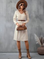Акція на Плаття міді літнє жіноче SHEIN GD-00142857 L Айворі від Rozetka