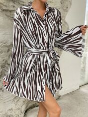 Акція на Плаття-сорочка в'язане коротке літнє жіноче SHEIN GD-00142871 L Комбіноване від Rozetka