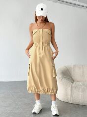 Акція на Сукня жіноча SHEIN GD-00142873 L Світло-бежева від Rozetka