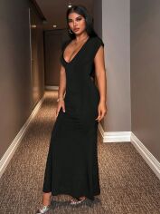 Акція на Плаття довге літнє жіноче SHEIN GD-00142883 L Чорне від Rozetka
