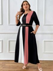 Акція на Плаття вечірнє довге літнє жіноче SHEIN GD-00139772 4XL Комбіноване від Rozetka
