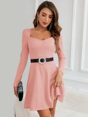 Акція на Плаття коротке літнє жіноче SHEIN GD-00142966 L Світло-рожеве від Rozetka