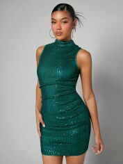 Акція на Плаття вечірнє коротке літнє жіноче SHEIN GD-00142983 L Зелене від Rozetka