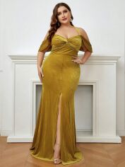 Акція на Плаття вечірнє довге літнє жіноче SHEIN GD-00138107 2XL Золотисте від Rozetka