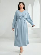 Акція на Плаття вечірнє міді осіннє жіноче SHEIN GD-00139063 3XL Блакитне від Rozetka