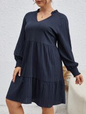 Акція на Плаття міді літнє жіноче SHEIN GD-00139098 3XL Темно-синє від Rozetka