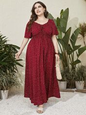 Акція на Плаття довге літнє жіноче SHEIN GD-00137935 2XL Бордове від Rozetka