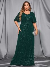 Акція на Сукня жіноча SHEIN GD-00139674 4XL Темно-зелена від Rozetka