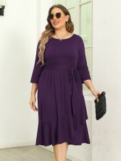 Акція на Плаття міді літнє жіноче SHEIN GD-00138908 3XL Темно-фіолетове від Rozetka