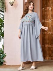 Акція на Плаття вечірнє довге літнє жіноче SHEIN GD-00137950 2XL Сіре від Rozetka