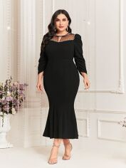 Акція на Плаття вечірнє міді літнє жіноче SHEIN GD-00137963 2XL Чорне від Rozetka