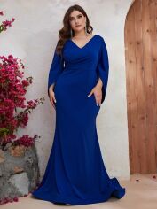 Акція на Плаття вечірнє довге літнє жіноче SHEIN GD-00138935 3XL Синє від Rozetka