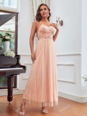 Акція на Плаття вечірнє довге літнє жіноче SHEIN GD-00142418 L Світло-рожеве від Rozetka