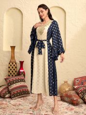 Акція на Плаття вечірнє довге літнє жіноче SHEIN GD-00142422 L Комбіноване від Rozetka