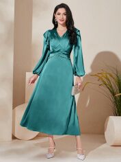 Акція на Плаття вечірнє міді літнє жіноче SHEIN GD-00142425 L М'ятне від Rozetka